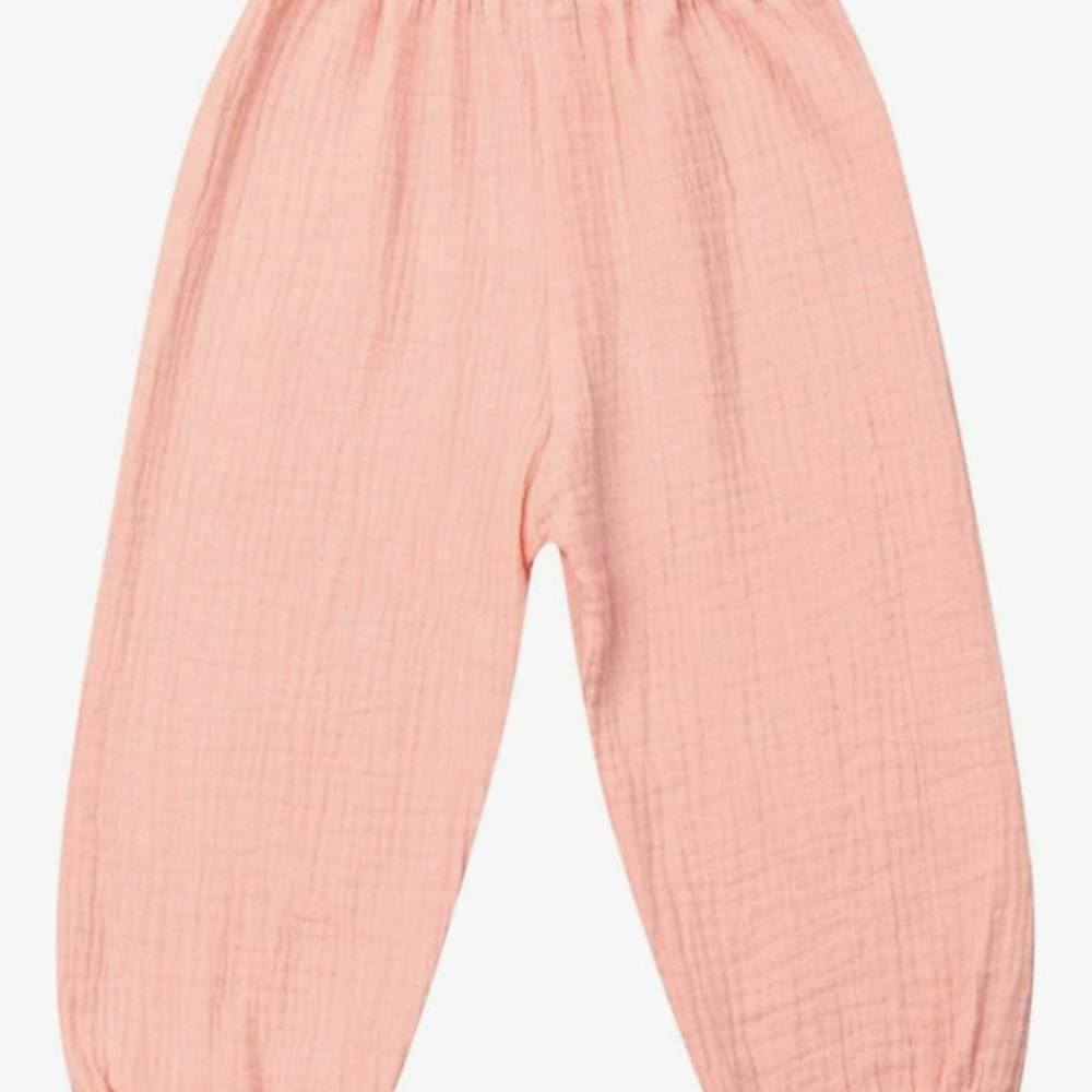 Peach Toddler Linen Pants